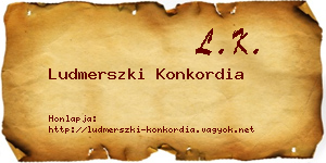 Ludmerszki Konkordia névjegykártya